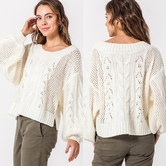 French Lavender Sweaters - Last one 🌟 Fall In Love Bubble Sleeve